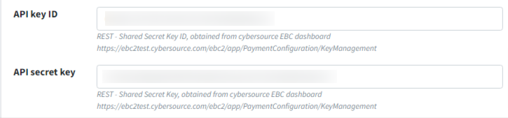 Enter RESTful keys in Ottu Gateway Settings